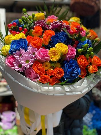 Букет цветов из: Розы и Хризантемы в Черниговке